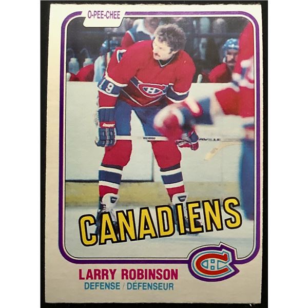 1981-82 O-PEE-CHEE LARRY ROBINSON (HOF)