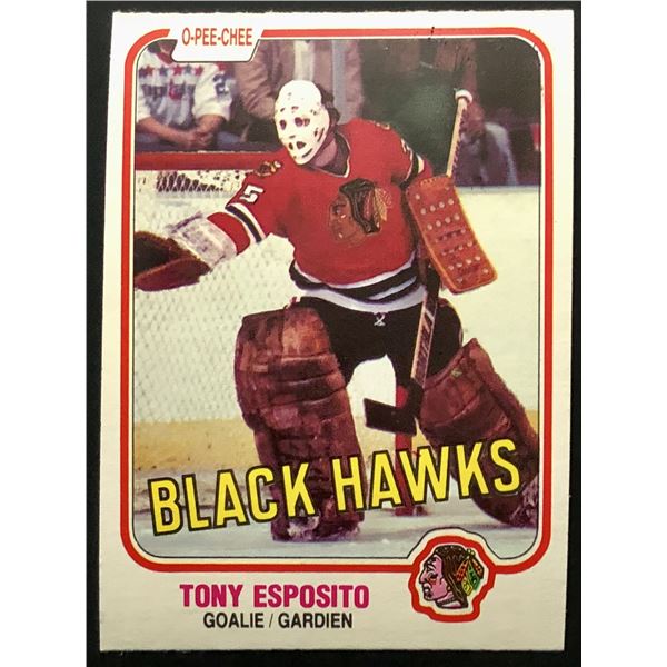 1981-82 O-PEE-CHEE TONY ESPOSITO (HOF)
