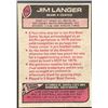 Image 2 : 1977 TOPPS JIM LANGER (HOF)