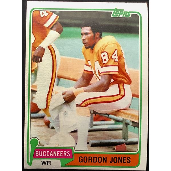 1981 TOPPS GORDON JONES ROOKIE CARD