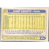 Image 2 : 1987 TOPPS JOHN CERUTTI ROOKIE CARD