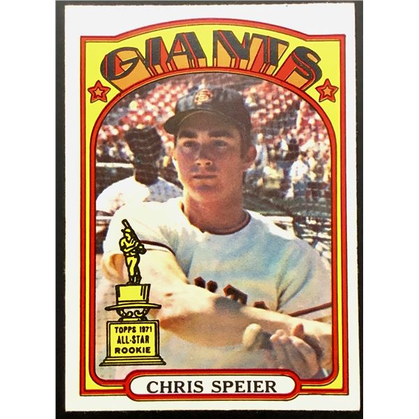 1972 O-PEE-CHEE CHRIS SPEIER ROOKIE CARD