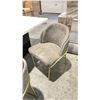 Image 2 : ROVE CONCEPTS DESIGNER WHITE TOP MODERN DESK UNIT WITH 2 GREY MICRO FIBER CLIENT CHAIRS, & MOBILE
