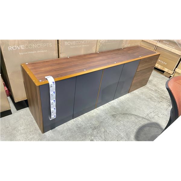 ROVE CONCEPTS DESIGNER AGUSTUS WALNUT VENEER SIDEBOARD SHELVING UNIT *IN BOX, INCOMPLETE