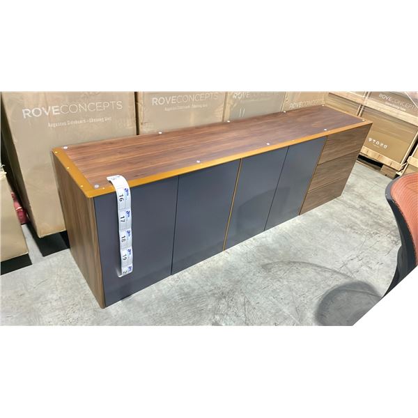 ROVE CONCEPTS DESIGNER AGUSTUS WALNUT VENEER SIDEBOARD SHELVING UNIT *IN BOX, INCOMPLETE