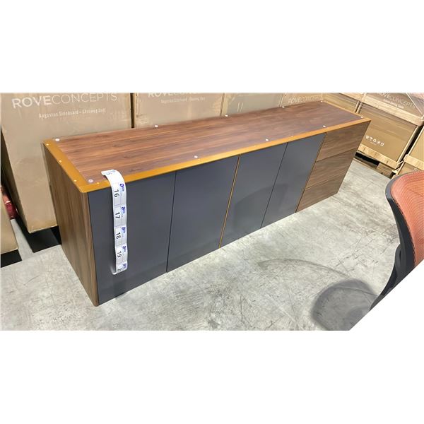 ROVE CONCEPTS DESIGNER AGUSTUS WALNUT VENEER SIDEBOARD SHELVING UNIT *IN BOX, INCOMPLETE