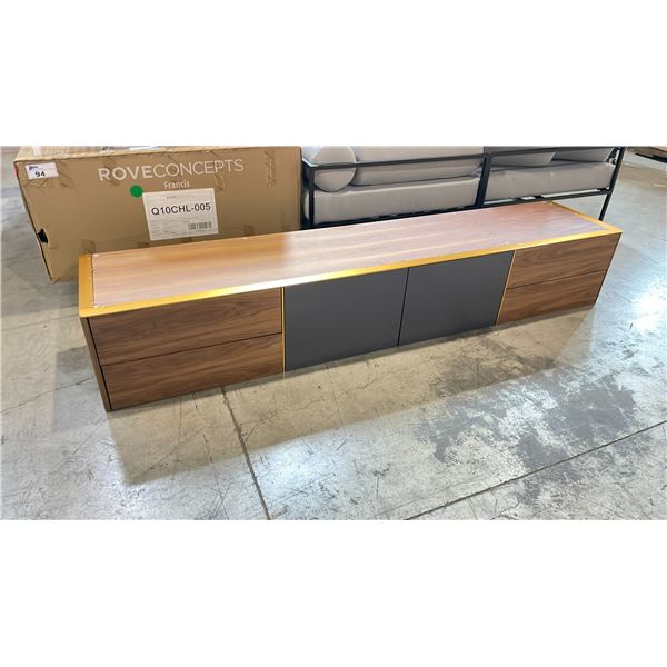 ROVE CONCEPTS DESIGNER AGUSTUS WALNUT TELEVISION STAND SHELVING UNIT *IN BOX, INCOMPLETE