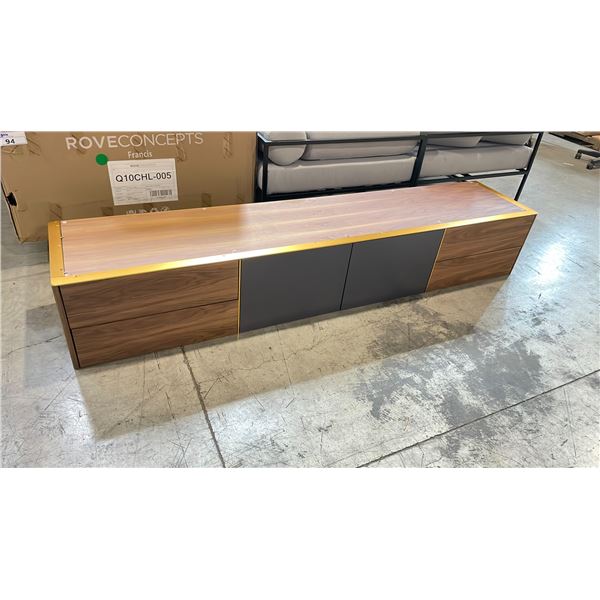 ROVE CONCEPTS DESIGNER AGUSTUS WALNUT TELEVISION STAND SHELVING UNIT *IN BOX, INCOMPLETE
