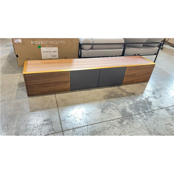 ROVE CONCEPTS DESIGNER AGUSTUS WALNUT TELEVISION STAND SHELVING UNIT *IN BOX, INCOMPLETE