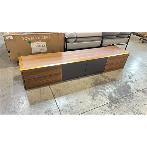 ROVE CONCEPTS DESIGNER AGUSTUS WALNUT TELEVISION STAND SHELVING UNIT *IN BOX, INCOMPLETE