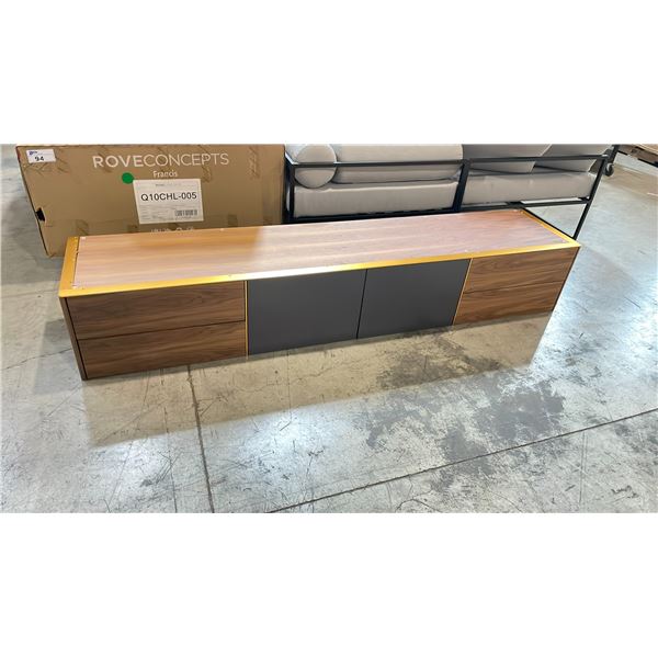 ROVE CONCEPTS DESIGNER AGUSTUS WALNUT TELEVISION STAND SHELVING UNIT *IN BOX, INCOMPLETE