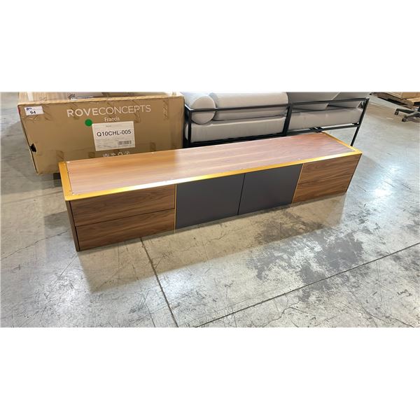 ROVE CONCEPTS DESIGNER AGUSTUS WALNUT TELEVISION STAND SHELVING UNIT *IN BOX, INCOMPLETE