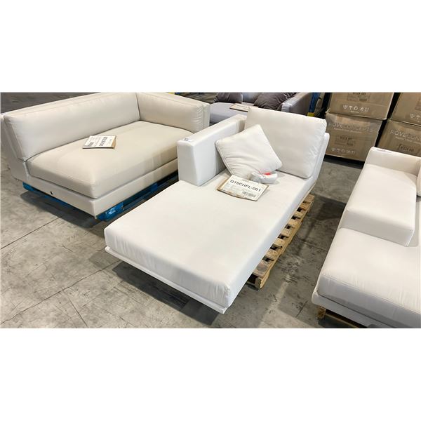 ROVE CONCEPTS DESIGNER EVELYN OUTDOOR LEFT ARM CHAISE SECTIONAL SECTION *DISPLAY ONLY, NOT IN