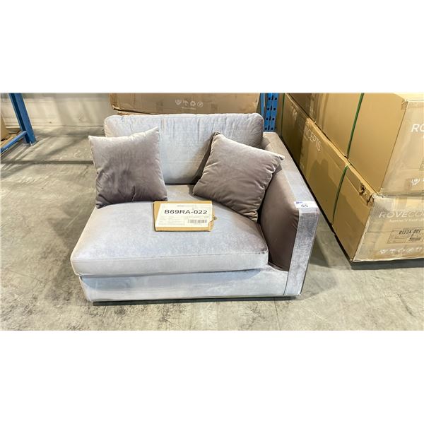 ROVE CONCEPTS DESIGNER MILO VINTAGE GREY CORNER SECTIONAL SECTION *DISPLAY ONLY, NOT IN BOX*