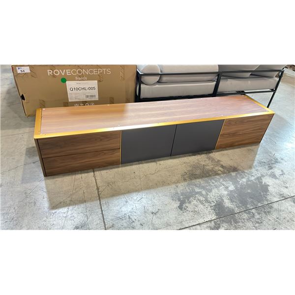 ROVE CONCEPTS DESIGNER AGUSTUS WALNUT TELEVISION STAND SHELVING UNIT *IN BOX, INCOMPLETE