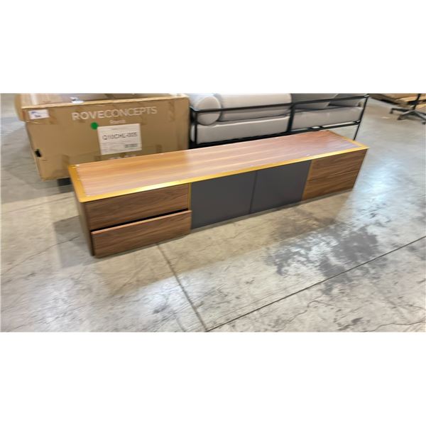 ROVE CONCEPTS DESIGNER AGUSTUS WALNUT TELEVISION STAND SHELVING UNIT *IN BOX, INCOMPLETE