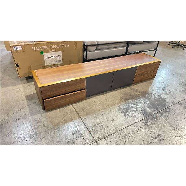 ROVE CONCEPTS DESIGNER AGUSTUS WALNUT TELEVISION STAND SHELVING UNIT *IN BOX, INCOMPLETE
