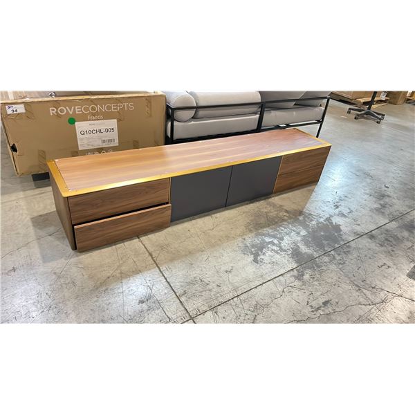 ROVE CONCEPTS DESIGNER AGUSTUS WALNUT TELEVISION STAND SHELVING UNIT *IN BOX, INCOMPLETE