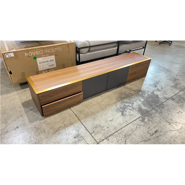 ROVE CONCEPTS DESIGNER AGUSTUS WALNUT TELEVISION STAND SHELVING UNIT *IN BOX, INCOMPLETE