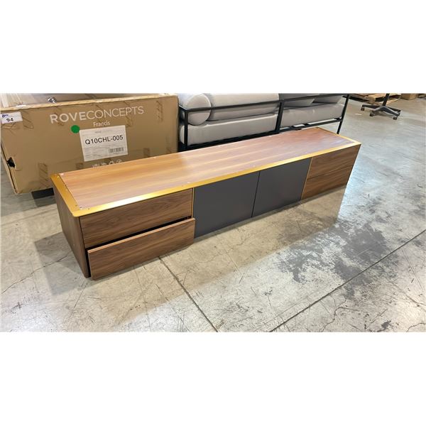 ROVE CONCEPTS DESIGNER AGUSTUS WALNUT TELEVISION STAND SHELVING UNIT *IN BOX, INCOMPLETE