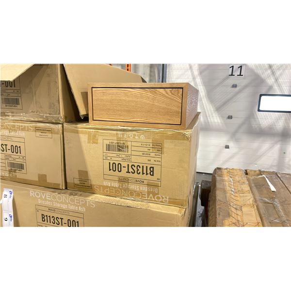 PAIR OF ROVE CONCEPTS DESIGNER DRESDEN ASH WOODEN STORAGE TABLE *IN BOX*