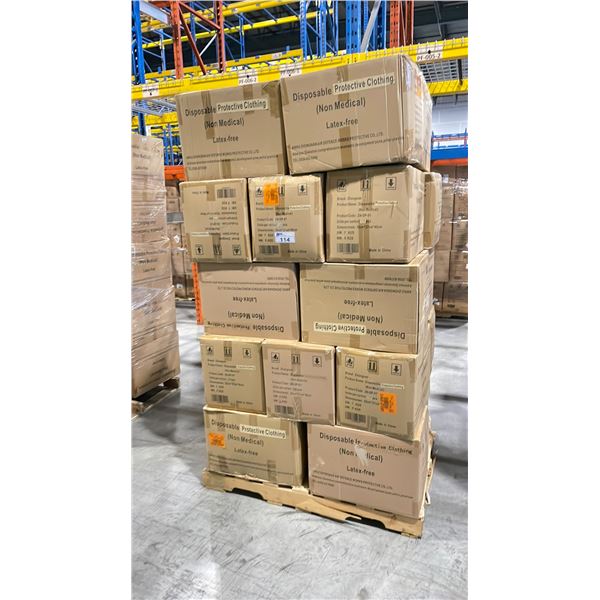 PALLET OF LATEX FREE NON MEDICAL / NON SURGICAL DISPOSABLE PROTECTIVE CLOTHING *IN BOX*