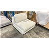 Image 1 : ROVE CONCEPTS DESIGNER MILO ARMLESS TEDDY PEARL SECTIONAL SECTION *DISPLAY ONLY, NOT IN BOX*