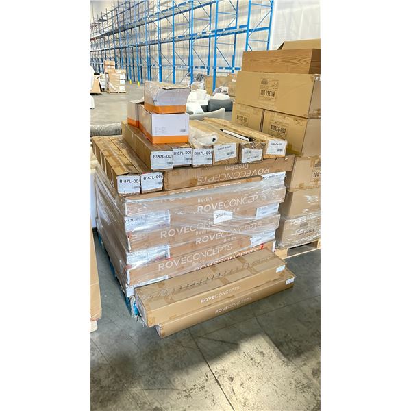 PALLET OF ROVE CONCEPTS DESIGNER DRESDEN, BERLIN, & ASSORTED INDOOR / OUTDOOR CHAISE / SECTIONAL