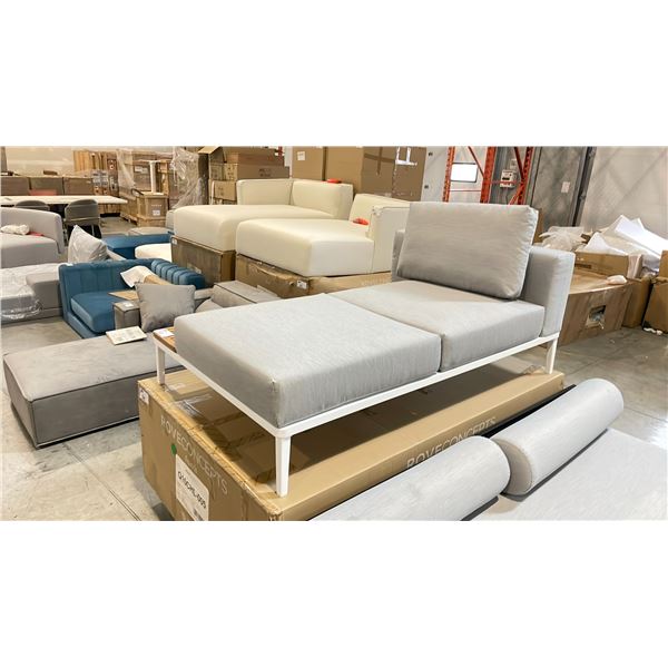 ROVE CONCEPTS DESIGNER FRANCES OUTDOOR TEAK SIDE CHAISE LOUNGER *IN BOX*