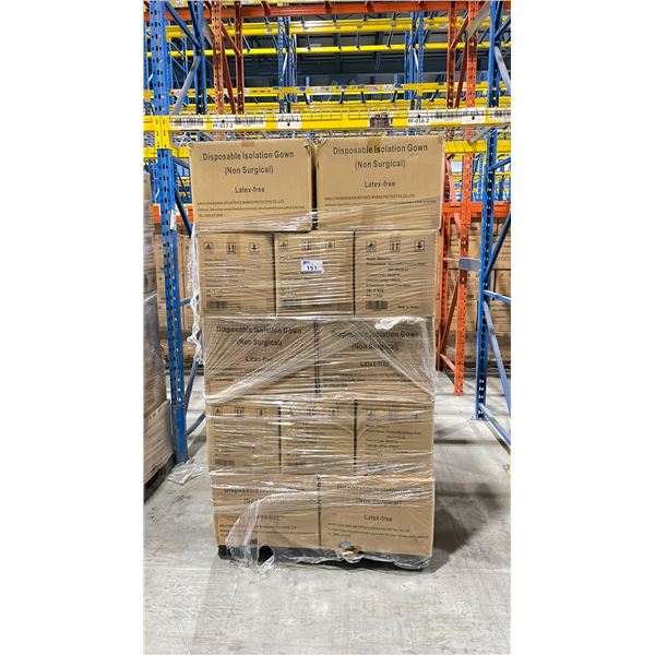 PALLET OF LATEX FREE NON MEDICAL / NON SURGICAL DISPOSABLE PROTECTIVE CLOTHING *IN BOX*