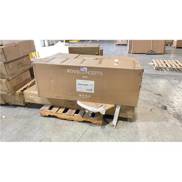 ROVE CONCEPTS DESIGNER NOHA SECTIONAL SECTION & PALLET OF ASSORTED FURNITURE PARTS *IN BOX*