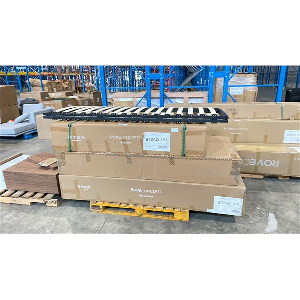 PALLET OF ROVE CONCEPTS DESIGNER ASSORTED OPHELIA BED PARTS *IN BOX*