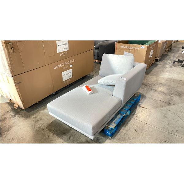ROVE CONCEPTS DESIGNER EVELYN OUTDOOR GREY RIGHT ARM CHAISE SECTIONAL SECTION *DISPLAY ONLY, NOT