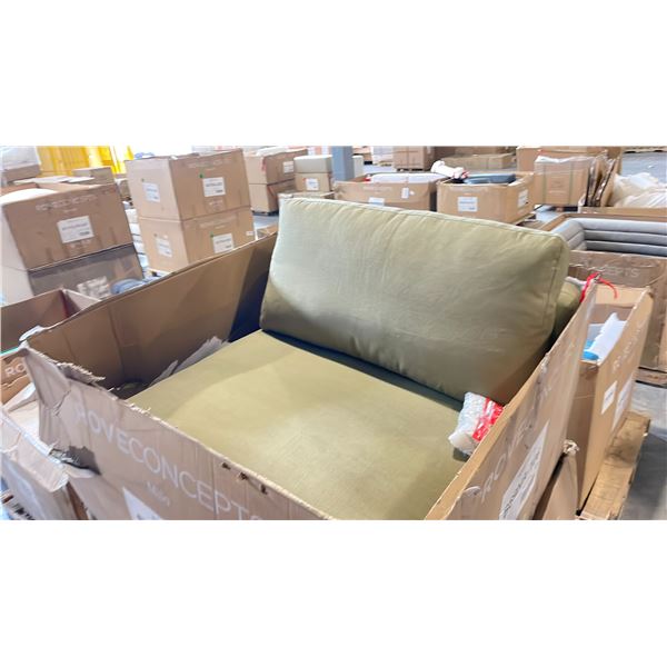2 ROVE CONCEPTS DESIGNER MILO LEUVAN LINEN ARMLESS SECTIONAL SECTIONS *IN BOX*