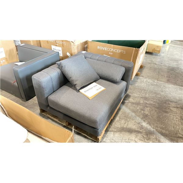 ROVE CONCEPTS DESIGNER BERLIN PLUSH WEAVE RIGHT ARM CORNER SECTIONAL SECTION *DISPLAY ONLY, NOT IN