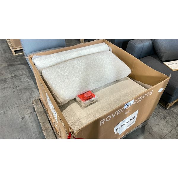 ROVE CONCEPTS DESIGNER MILO TEDDY PEARL ARMLESS SECTIONAL SECTION *IN BOX*