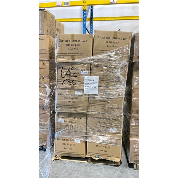 PALLET OF LATEX FREE NON MEDICAL / NON SURGICAL DISPOSABLE PROTECTIVE CLOTHING *IN BOX*