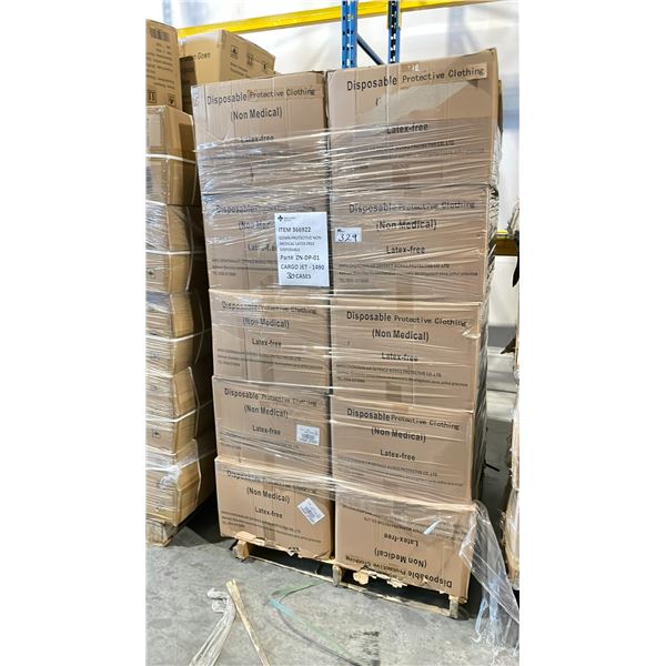PALLET OF LATEX FREE NON MEDICAL / NON SURGICAL DISPOSABLE PROTECTIVE CLOTHING *IN BOX*