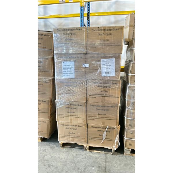 PALLET OF LATEX FREE NON MEDICAL / NON SURGICAL DISPOSABLE PROTECTIVE CLOTHING *IN BOX*