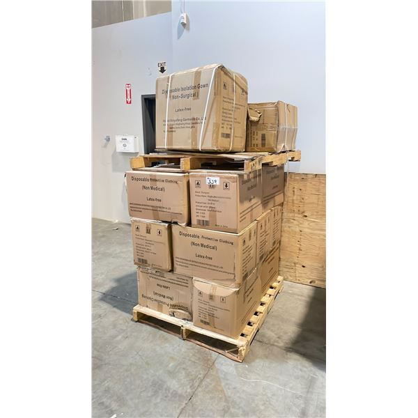PALLET OF LATEX FREE NON MEDICAL / NON SURGICAL DISPOSABLE PROTECTIVE CLOTHING *IN BOX*