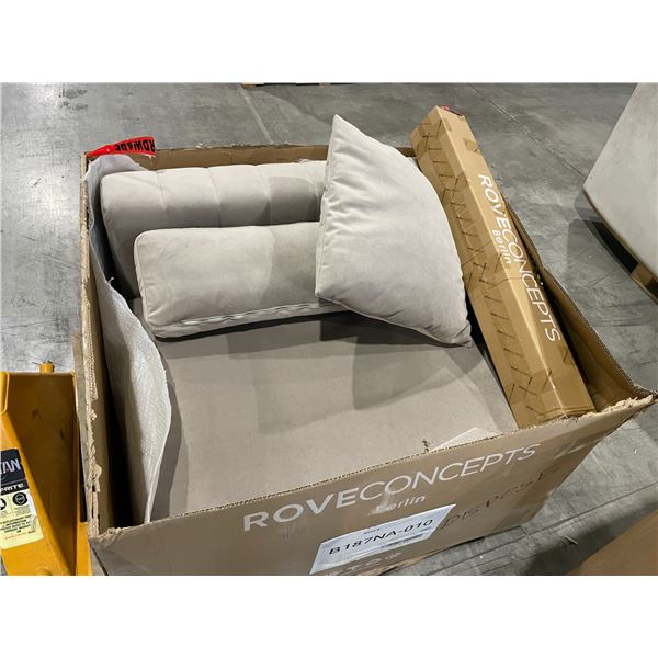 ROVE CONCEPTS DESIGNER BERLIN PLUSH VELVET DUSK ARMLESS SECTIONAL SECTION *IN BOX*