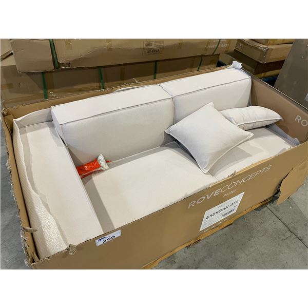 ROVE CONCEPTS DESIGNER PORTER OYSTER WEAVE LEFT ARM 2 SEAT SECTIONAL SECTION *IN BOX*