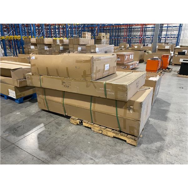 PALLET OF ROVE CONCEPTS DESIGNER LIZA COFFEE TABLE PARTS, STORAGE BED PARTS, & AGUSTUS STORAGE
