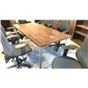 Image 2 : DARK WOOD 6' X 3' FT CONFERENCE TABLE (MISSING LEG CAP)