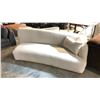 Image 2 : LIGHT BEIGE 86"W COMPONENT SOFA (SOME STAINS)