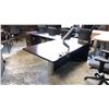 Image 2 : DARK WOOD 6' X 9' FT L-SHAPE EXECUTIVE DESK - LEFT HAND (MONITOR ARMS NOT INCLUDED)