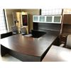 Image 2 : ESPRESSO 6' X 9' FT U-SHAPE EXECUTIVE DESK C/W HUTCH