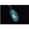 Image 3 : Multi-Strand Silver Chain Necklace with Turquoise Pendant