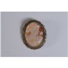 Image 1 : Victorian-Inspired Cameo Brooch, Ornate Metal Frame