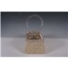 Image 2 : MId-Century Gold Confetti Lucite Box Handbag